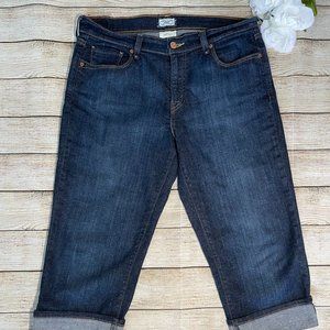Levis 515 Capri Jeans The Original Women's Misses Stretch Dark Denim Size 10